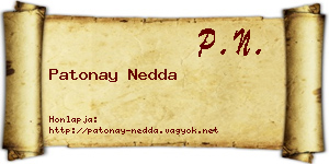 Patonay Nedda névjegykártya